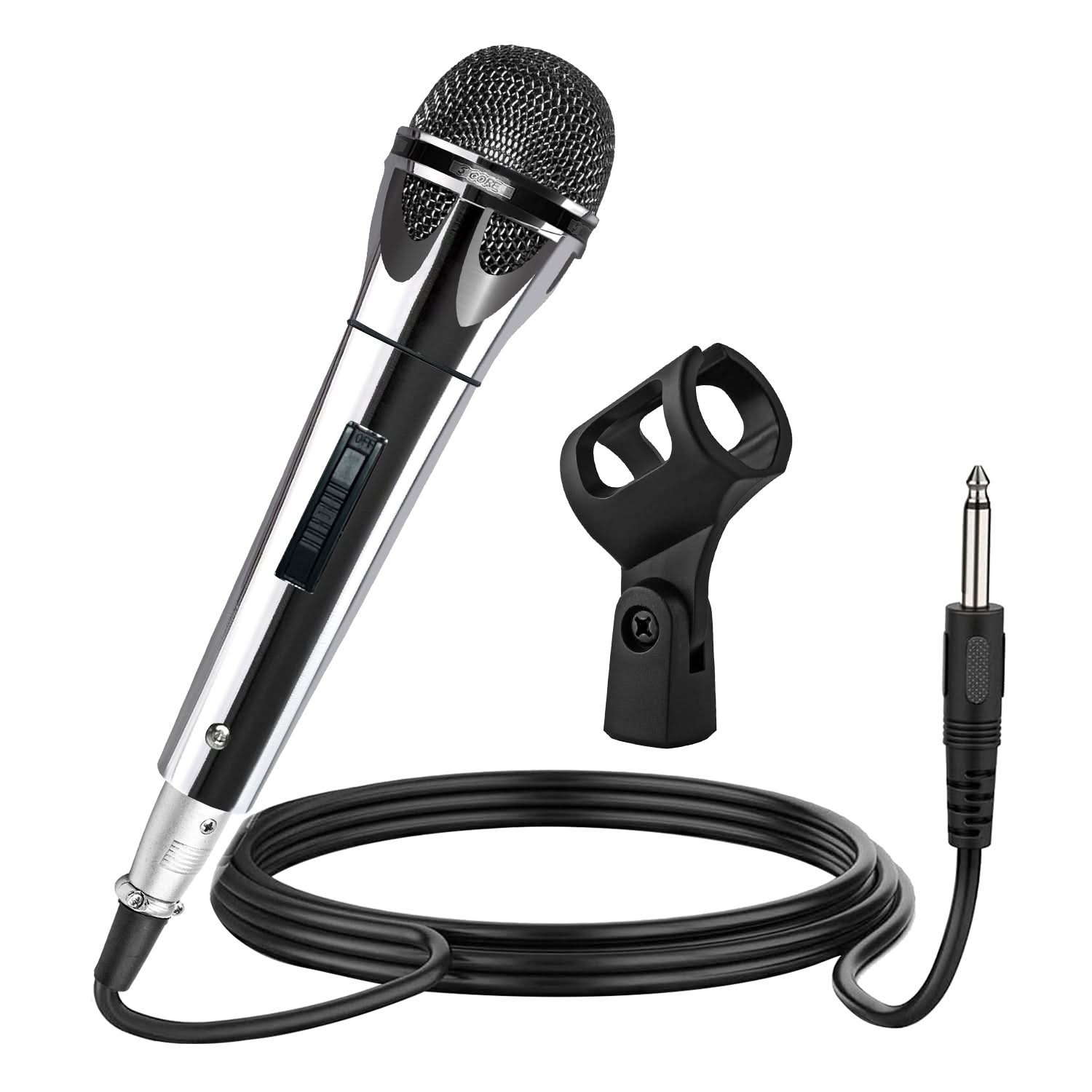 Shure Mic Sm58 - 5コアXLRマイク ダイナミックマイク カラオケ歌唱 スタジオマイク ハンドヘルドマイクロフォノ PM
