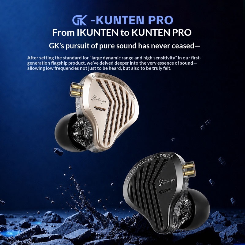 Audiophile Headphone Wired - 【在庫あり】Gk Kunten Pro Hi-Fi インイヤーイヤホン 第2世代