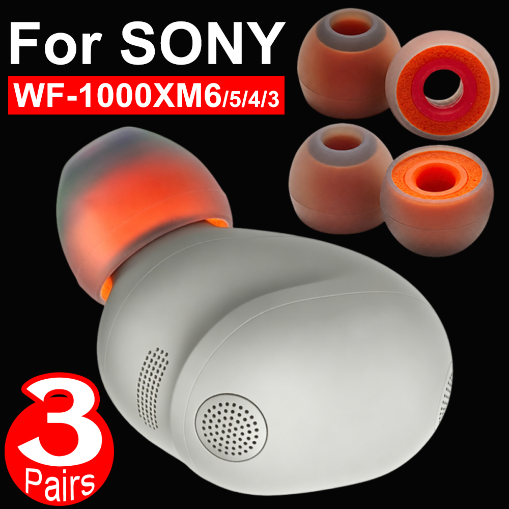 Earphone Foam Tip - ソニー WF-1000XM6 WF-1000XM5/4 S/M/L ソフトメモリーフォームイヤーチップ シリコン交換用耳栓