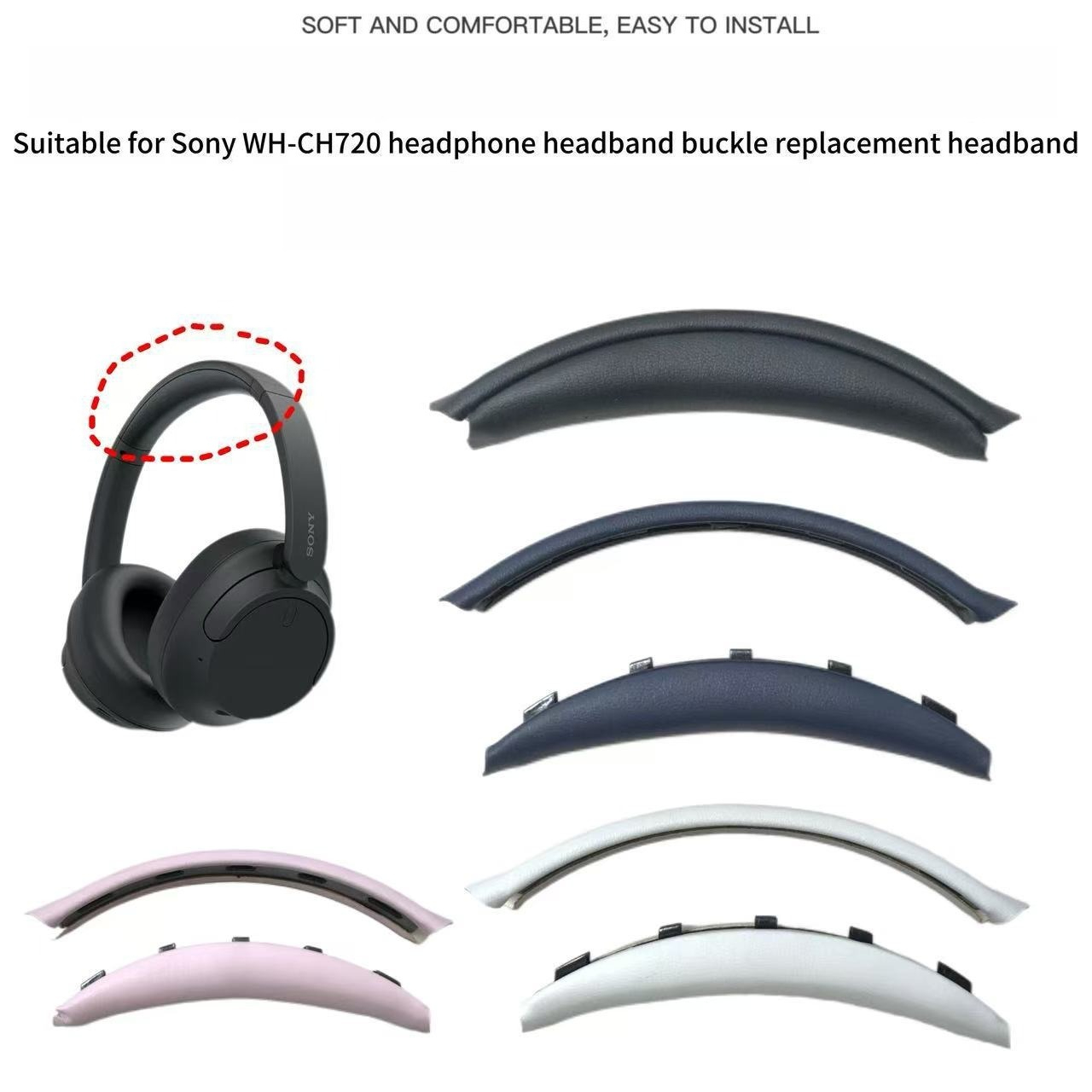 ソニーWH-CH720N用ジェルイヤーパッド、シープスキンレ - Headphone Case Hard のレビューと価格